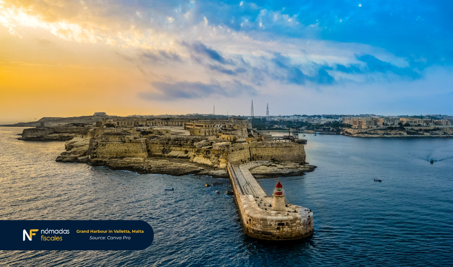 Grand Harbour in Valletta, Malta – historic harbour view illustrating Malta’s attractive tax regime and non-dom residency benefits for entrepreneurs