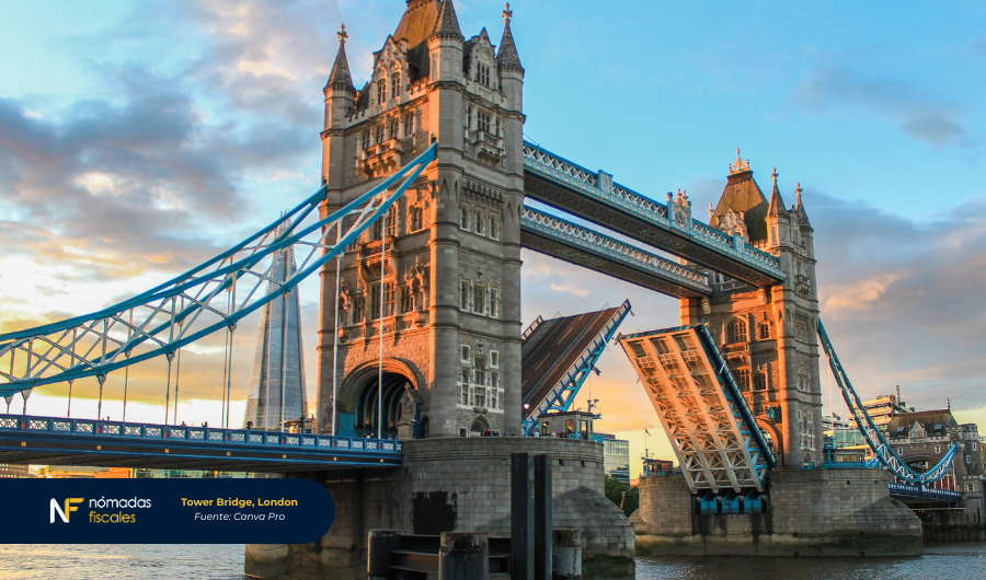 Puente de la Torre en Londres – emblemático monumento británico que representa las reformas fiscales y el nuevo régimen non-dom para expatriados