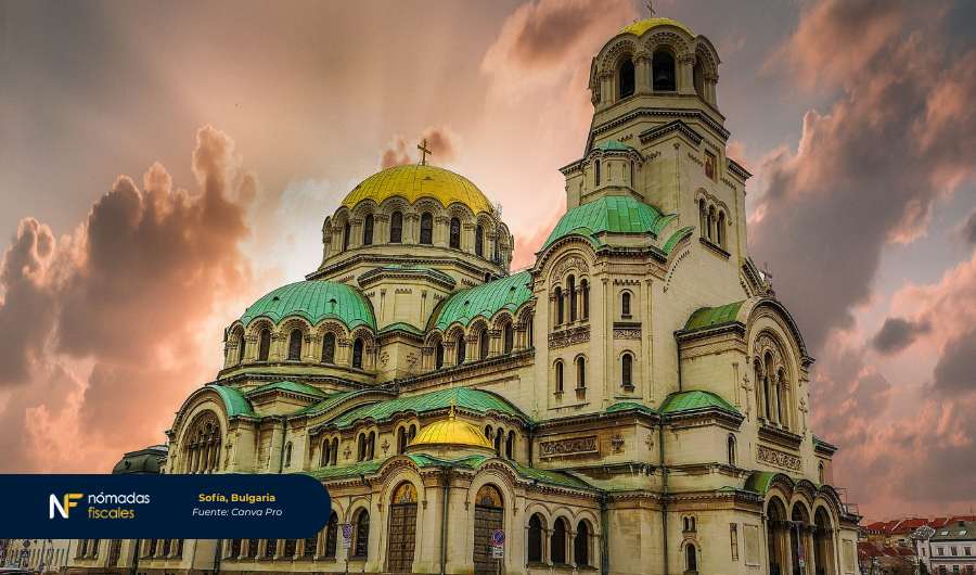 Panorámica de Sofía en Bulgaria – destino fiscalmente atractivo para nómadas digitales y emprendedores
