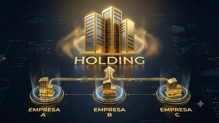 Un hombre analizando datos financieros y de optimización fiscal para la protección del patrimonio a través de una sociedad matriz.