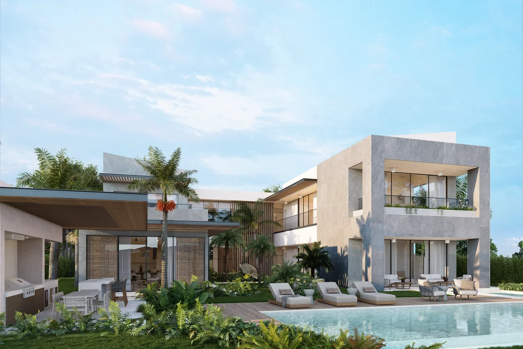 Villa de lujo con piscina y jardín tropical en Punta Cana, República Dominicana